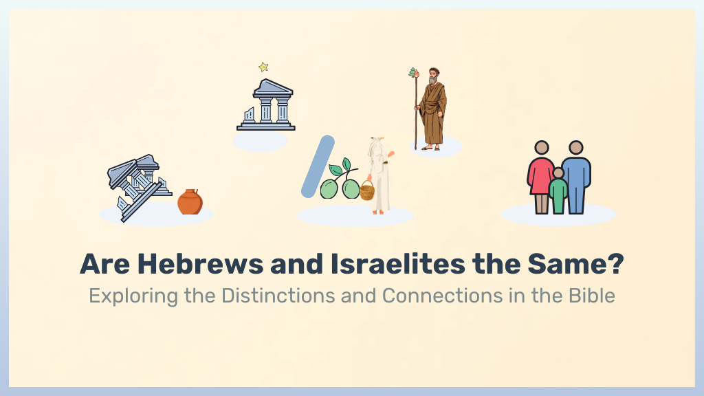 The terms ‘Hebrews’ and ‘Israelites’ are closely related in history, often used interchangeably to describe the ancient people of Israel, though each has distinct origins and usage in the Bible."
